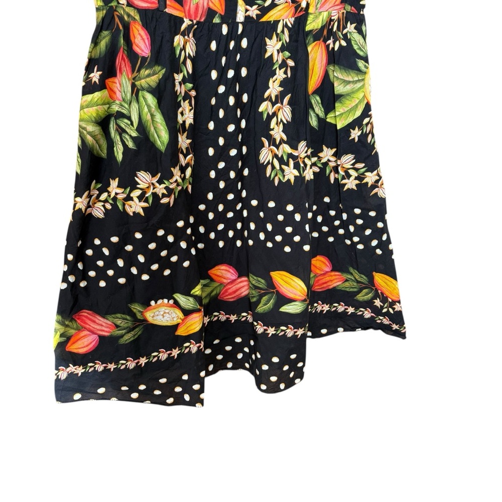 FARM Rio Black Floral Polka Dot Mini Dress - Picture 7 of 13